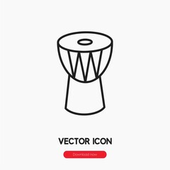 djembe icon vector sign symbol