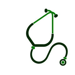 stethoscope isolated on white doctor logo illustration vector design for medical health care.