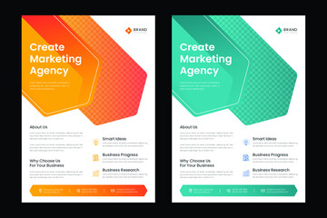Creative digital marketing business flyer design template