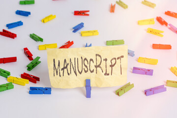 Handwriting text writing Manuscript. Conceptual photo handwritten text or piece of music rather...