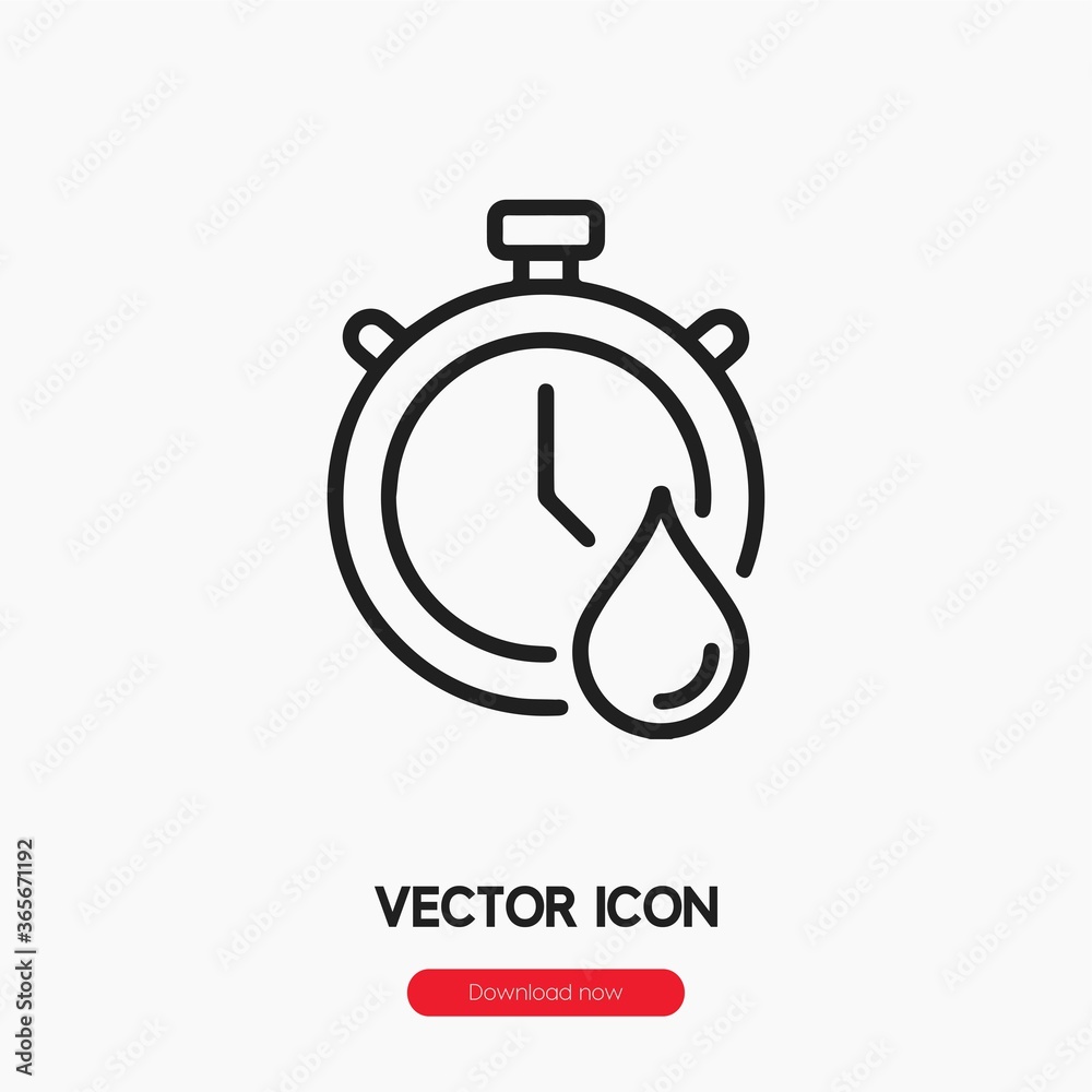 Poster fast dry icon vector. linear style sign for mobile concept and web design. fast dry symbol illustrat