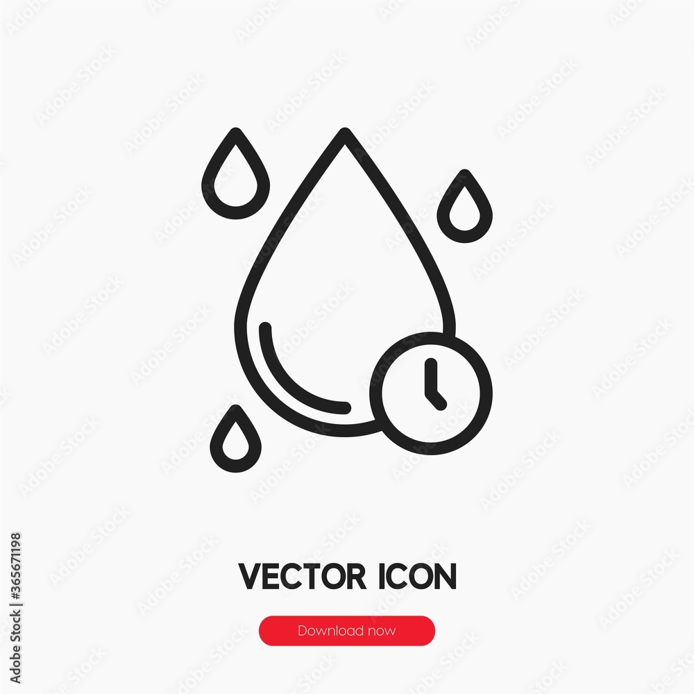Poster fast dry icon vector. linear style sign for mobile concept and web design. fast dry symbol illustrat