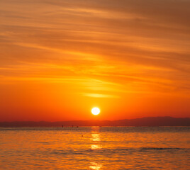 Obraz premium sunset in hayama