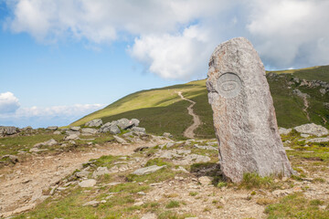 stone on the way to the mirnock mountain in Carinthia Austria