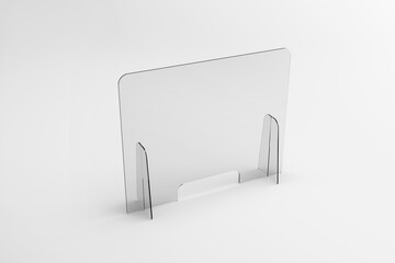 Sneeze guards, social distancing barriers and shields. Transparent Acrylic Display.