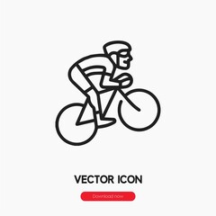 cyclist icon vector sign symbol