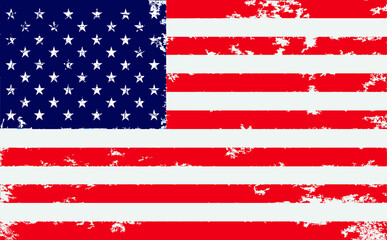 Old vintage American flag