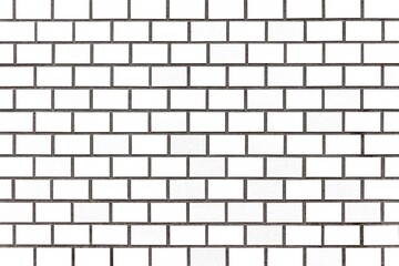 White brick wall texture and seamless background. Brickwork or stonework flooring interior rock old pattern