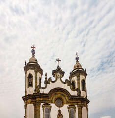 Fototapeta na wymiar Old baroque church in São João del-Rei