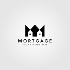 real estate logo vector crown symbol illustration, house clever logo design
