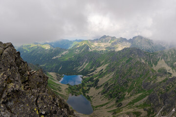 Mountains Landscape sunrise as seen From Koprovsky Peak in High Tatras, Slovakia