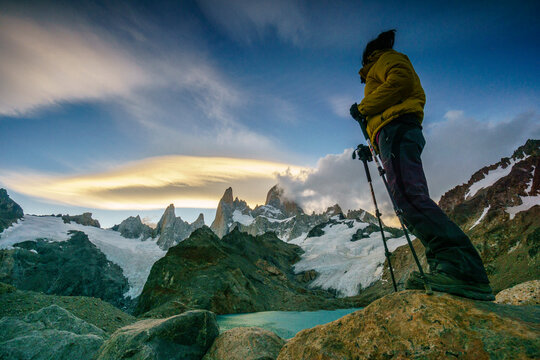 Monte Fitz Roy, - Cerro Chalt&eacute;n -,  3405 metros, laguna de los Tres, parque nacional Los Glaciares, republica Argentina,Patagonia, cono sur, South America