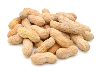 Dried peanuts in closeup
