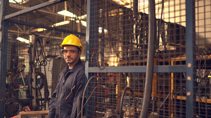 Portrait of engineer man posing