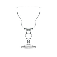 Glass for iced beverage isolated on white. Hand drawn illustration. Pencil sketch of empty glassware for alcohol drink. Design element for bar and restaurant menu, recipes, flyers.