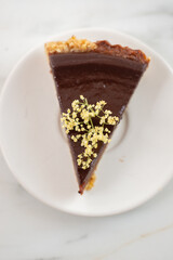 sweet home made chocolate elderflower cake