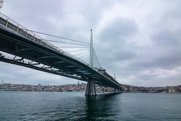 Fototapeta na wymiar Halic Metro Bridge in Istanbul