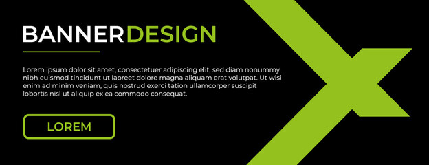 banner template design . web banner or ads banner design with green color