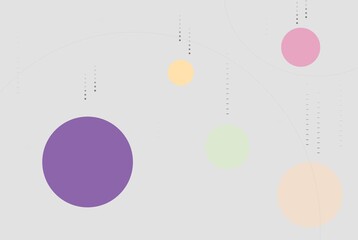 colorful bubbles on white background