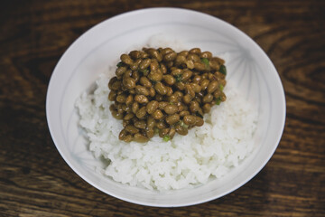 白ご飯と納豆