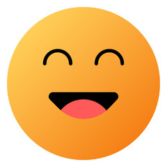 Obraz premium Grinning Face with Smiling Eyes-01