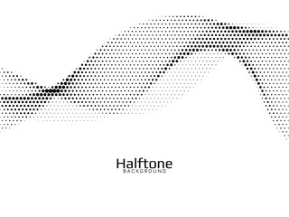 Elegant wave style halftone background
