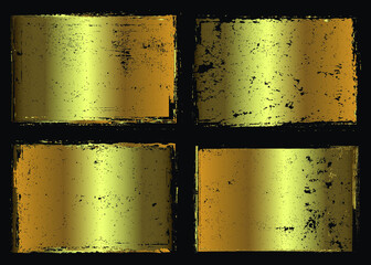 Obraz premium Abstract golden grunge frames