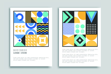 Abstract modern cover with geometric shapes.