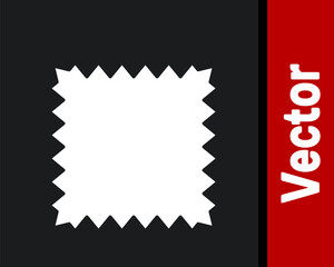 White Leather icon isolated on black background. Vector Illustration.