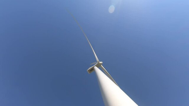 Looking up at the windmill