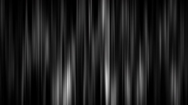 Black and white vertical gradient line stripes animation. Computer generated abstract motion vertical narrow bars moving and flashing, monochrome. Seamless loop 3D render animation.