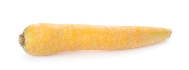 Fresh raw yellow carrot isolated on white