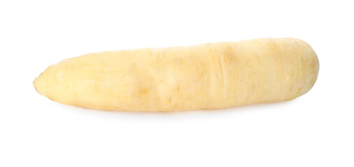 Whole fresh raw carrot isolated on white