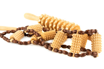 Wooden roller massagers