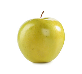Fresh juicy yellow apple isolated on white