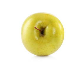 Fresh juicy yellow apple isolated on white