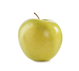 Fresh juicy yellow apple isolated on white