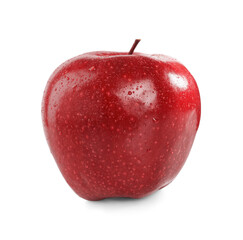 Plakat Fresh juicy red apple isolated on white