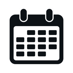 calendar, date icon in black