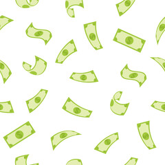 Banner with pattern of money