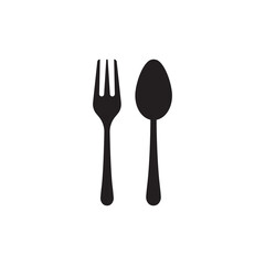 Fork, knife and spoon icon logo vector template.design for restaurant.