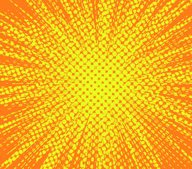 Abstract yellow pop art background 