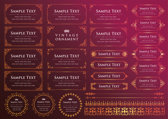 set of vintage design elements