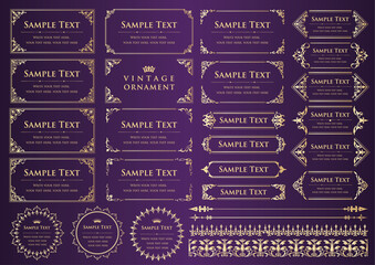 set of vintage design elements