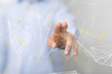 videoconference group of people talking in social network team work..