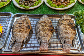 Salted and stuffed fish for sale in Northern Thailand