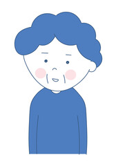 年配の女性　痩せる　イラスト