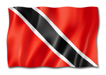 Trinidad And Tobago flag isolated on white
