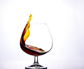 Crystal Glass with Splash of Brandy.