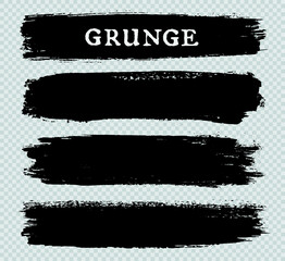 Grunge black paint banners